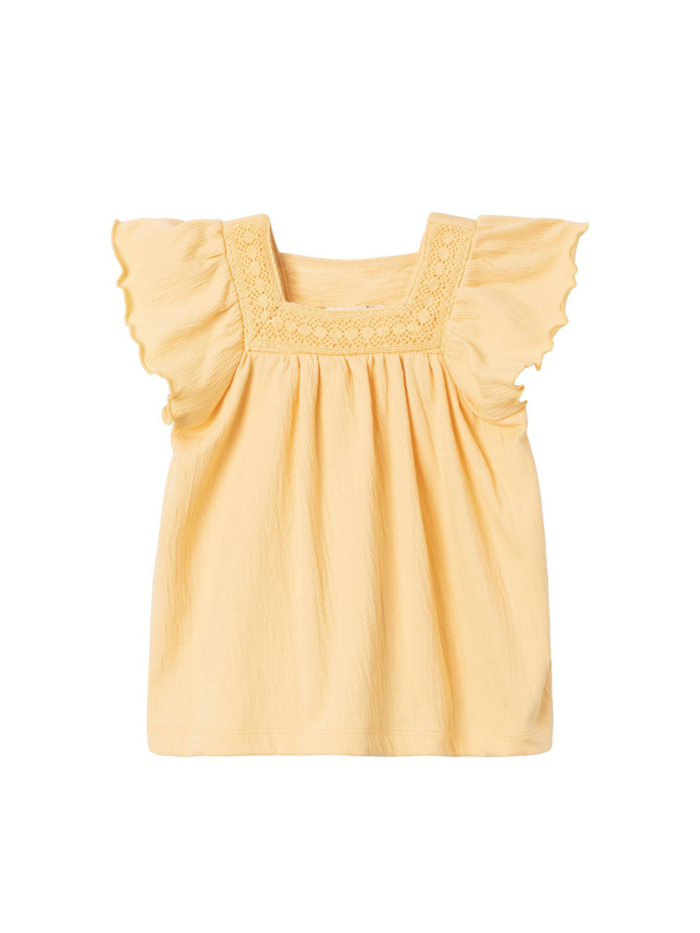 Gele blouse met ruches van Name it Outlet voor meisjes