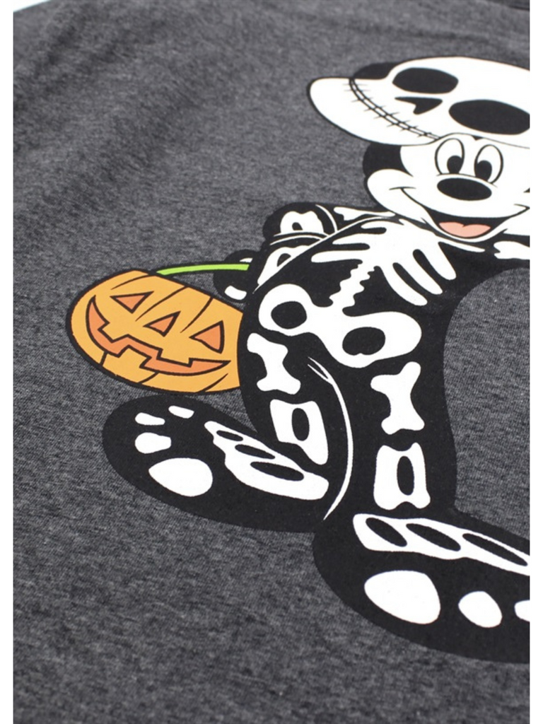 shirt grijs voor jongens en meisjes van Name It. Print van mickey mouse halloween 