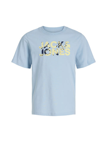 T-shirt van jack & Jones Junior in het lichtblauw