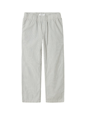 Wide fit broek met grijs en witte strepen van name it voor meisjes