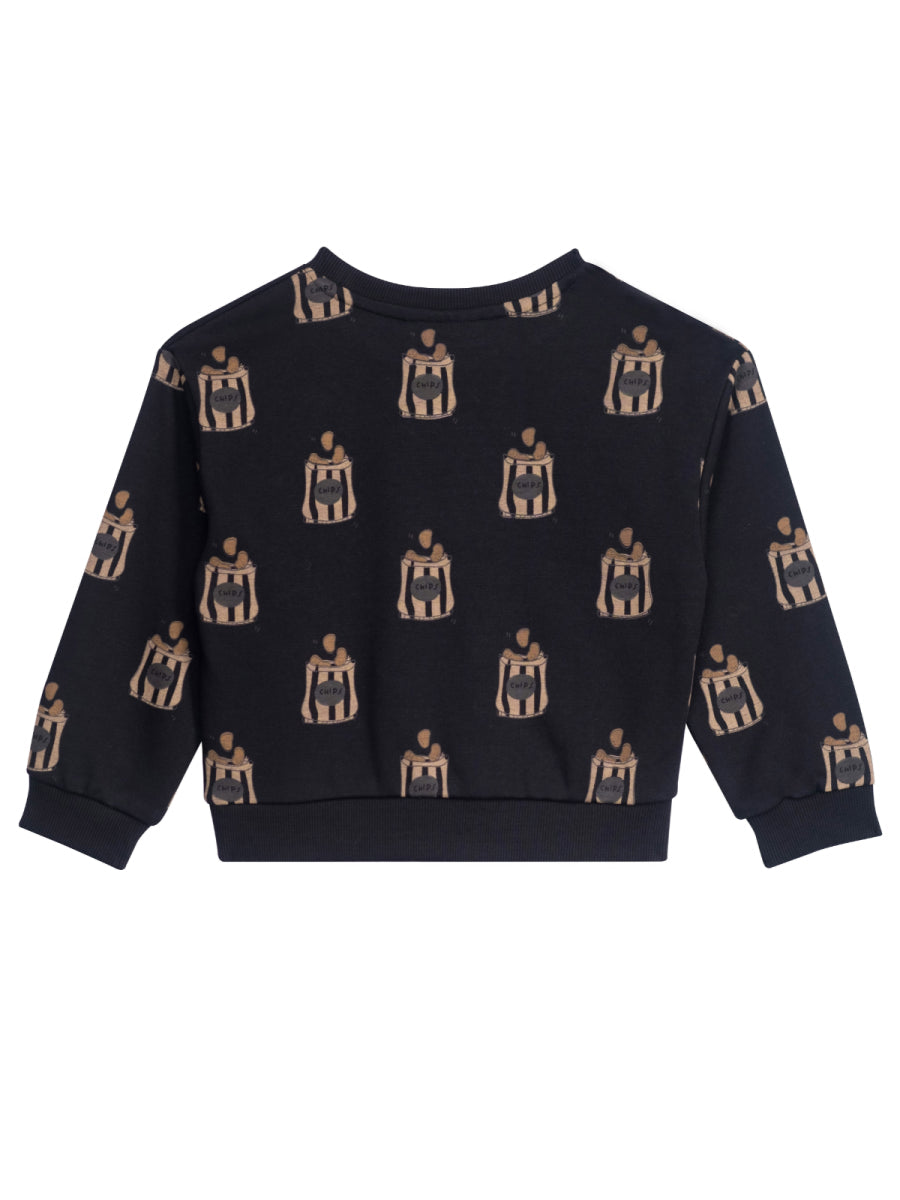 sweatshirt mini rebels in zwart voor meiden