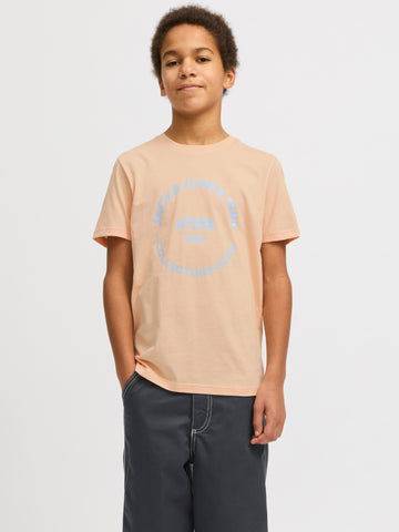 T-shirt voor jongens van Jack and Jones junior in oranje