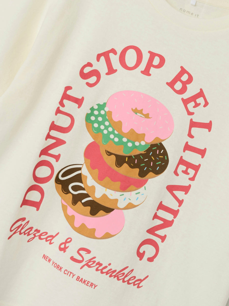 T-shirt voor meisjes van Name it met donut print