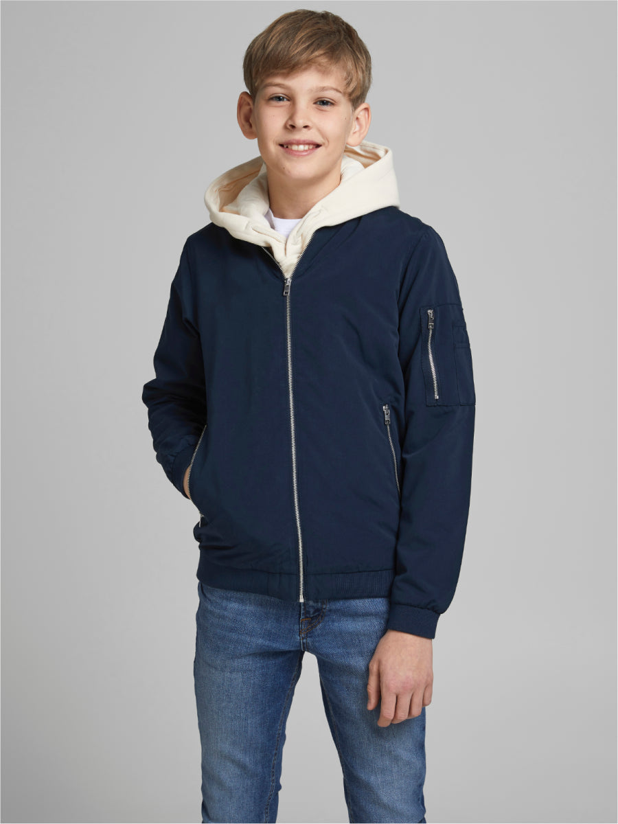 Bomberjack voor jongens in het blauw van Jack &Jones