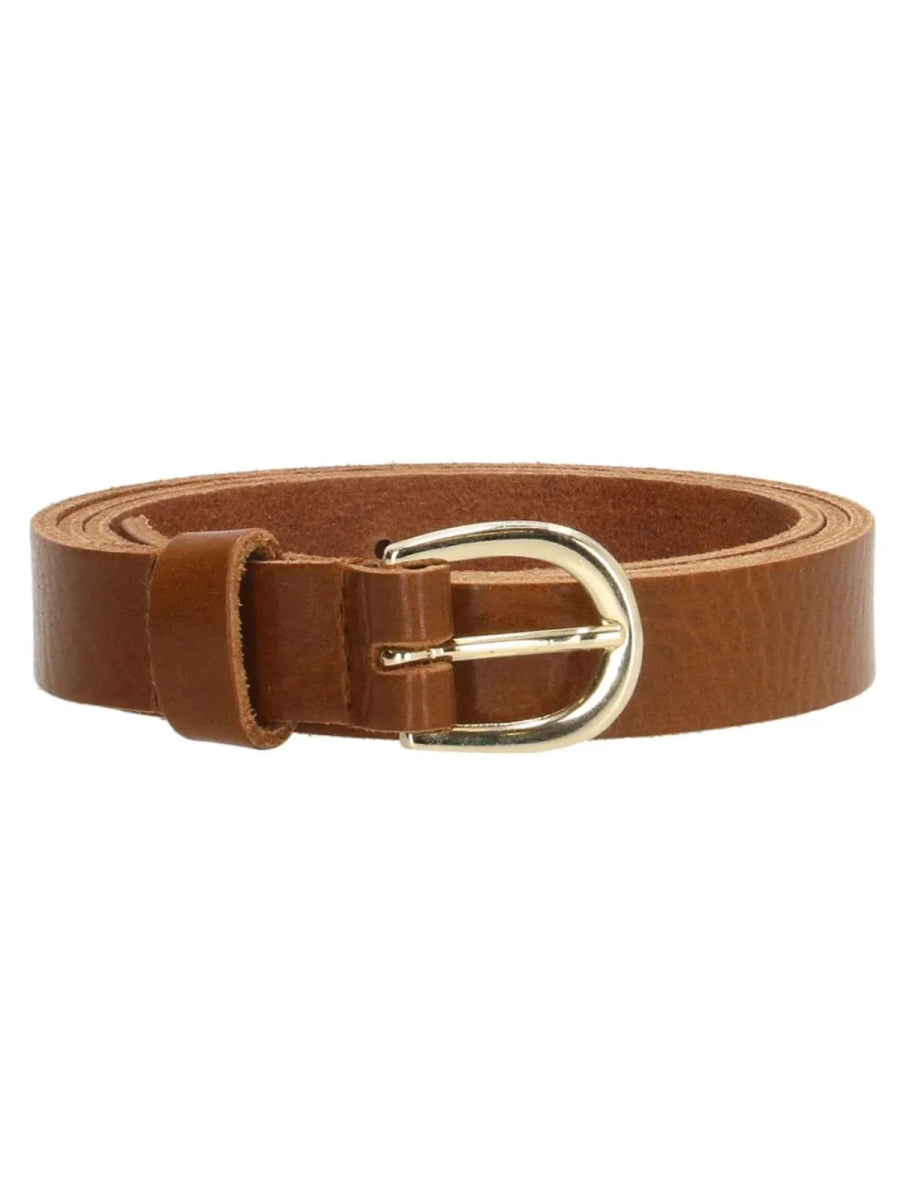 Broeksriem in cognac dun model voor kinderen van Hide & Stitches