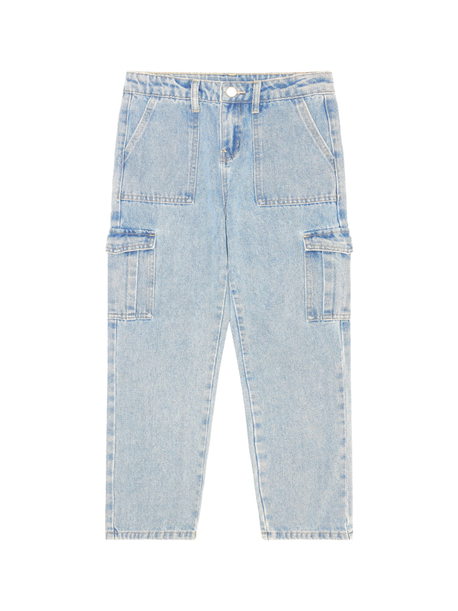 Cargo denim broek voor kinderen van the new