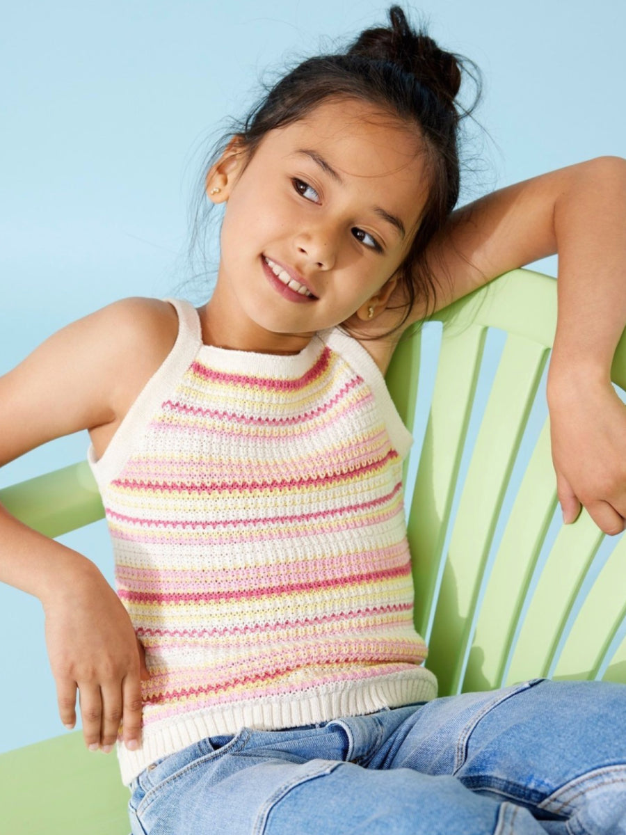gebreide top voor meisjes in roze van kids ONLY