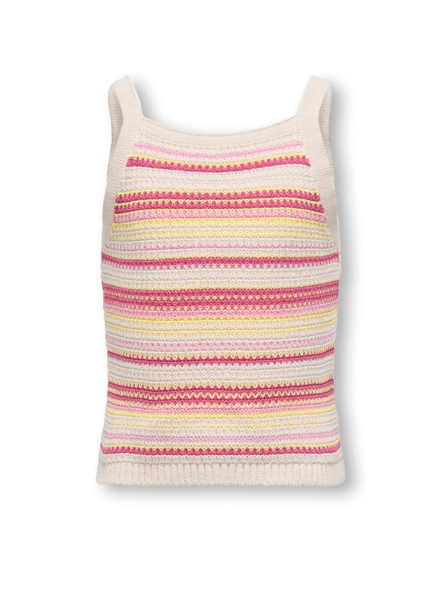 Gebreide top voor meisjes in roze van Kids ONLY