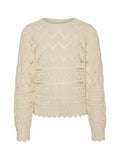 gebreide trui van vero moda girl voor meisjes in ecru 