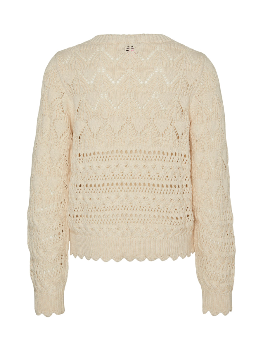 gebreide trui in beige ecru voor meisjes van Vero Moda Girl