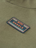 hoodie voor jongens in militair groen van mini rebels