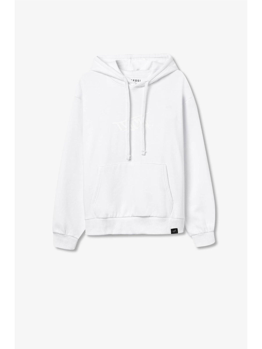 hoodie in het wit voor tieners van Tiffosi 