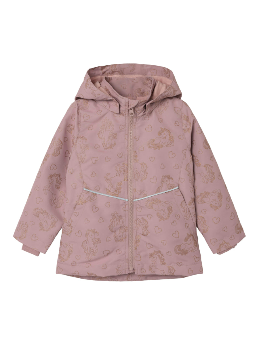 Jas met unicorn glitterprint van Name it Mini voor meisjes