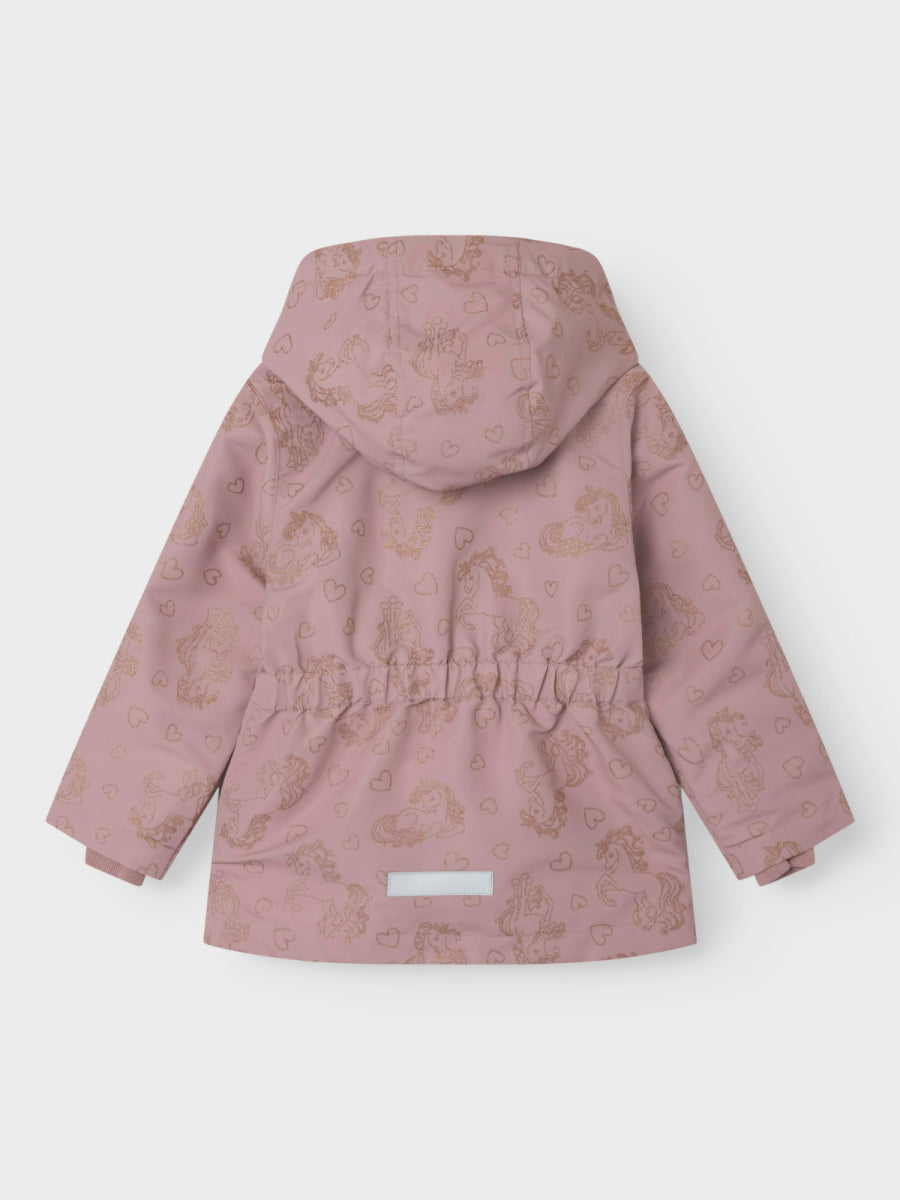 Jas met unicorn glitterprint van Name it Mini voor meisjes