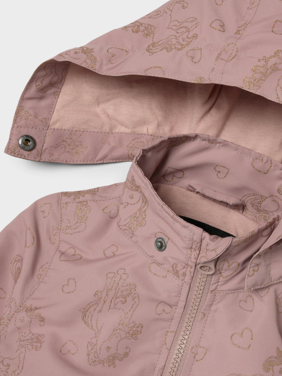 Jas met unicorn glitterprint van Name it Mini voor meisjes
