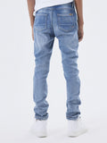 jeans jogger voor jongens van Name it in het blauw