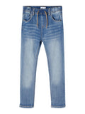 jeans jogger voor jongens van Name it in het blauw