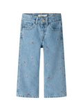 Jeansbroek met print voor meisjes van Name it in het blauw