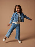 Jeansbroek met print voor meisjes van Name it in het blauw