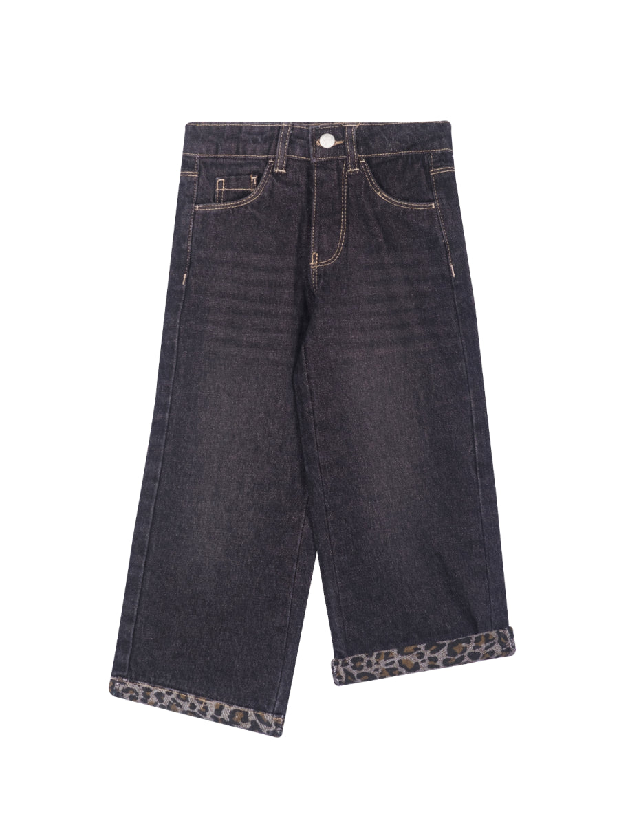jeansbroek met wijde pijpen voor meisjes van Mini Rebels