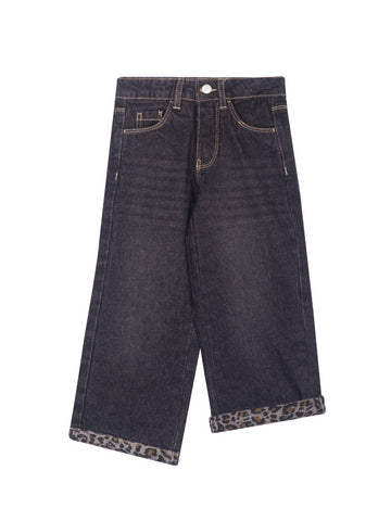 jeansbroek met wijde pijpen voor meisjes van Mini Rebels