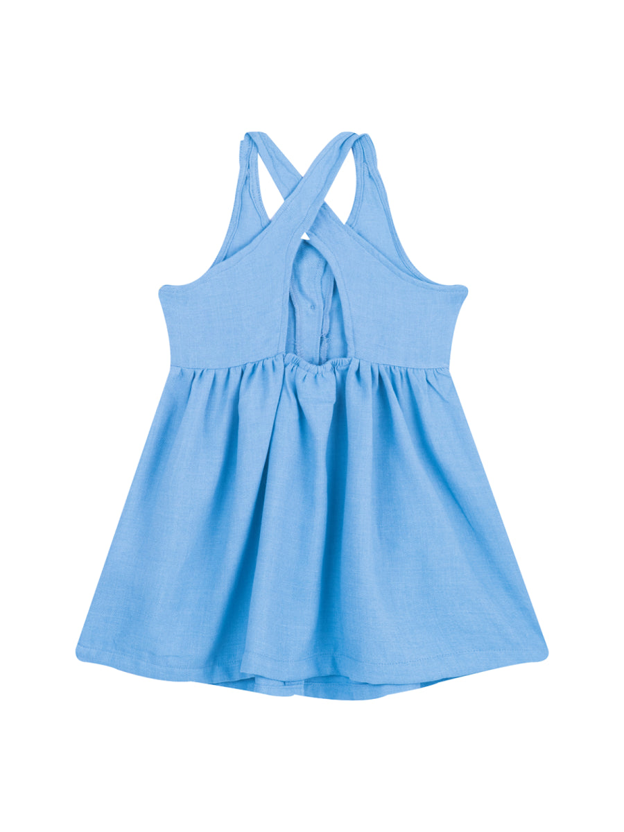 Jurk in het blauw van Mini Rebels voor meisjes zomer 2025
