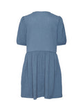 korte blauwe jurk voor meisjes van Vero Moda Girl in het blauw
