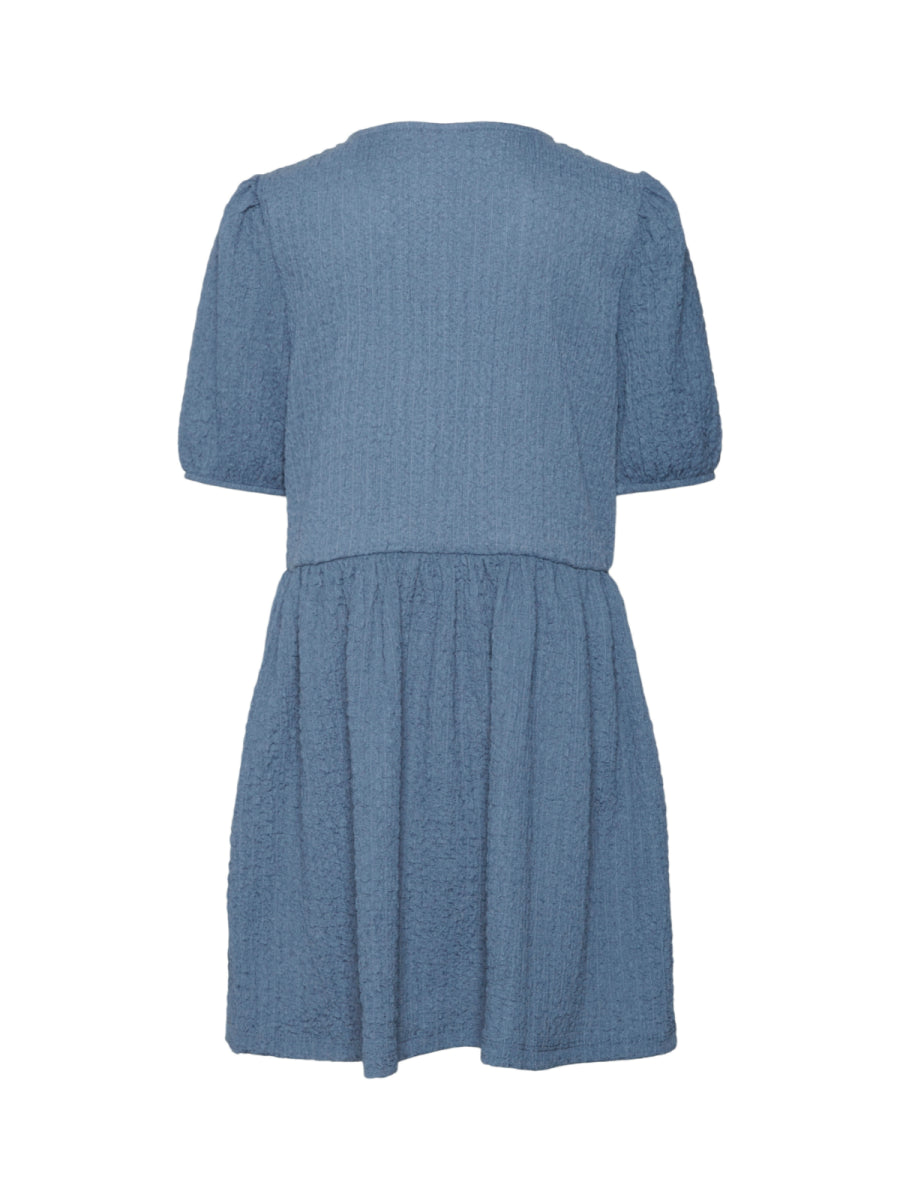 korte blauwe jurk voor meisjes van Vero Moda Girl in het blauw