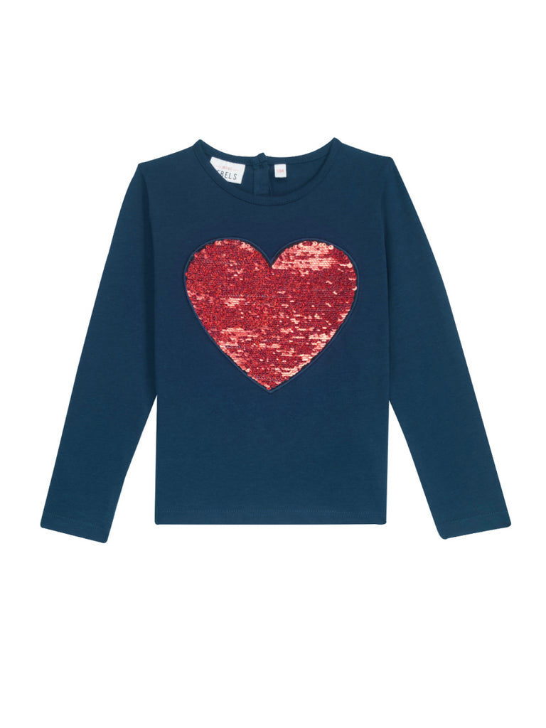 longsleeve in blauw voor meisjes van Mini Rebels