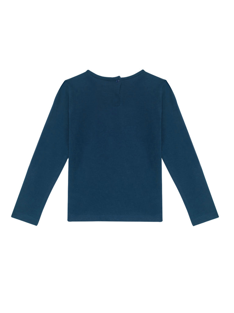 longsleeve in blauw van Mini Rebels voor Meisjes