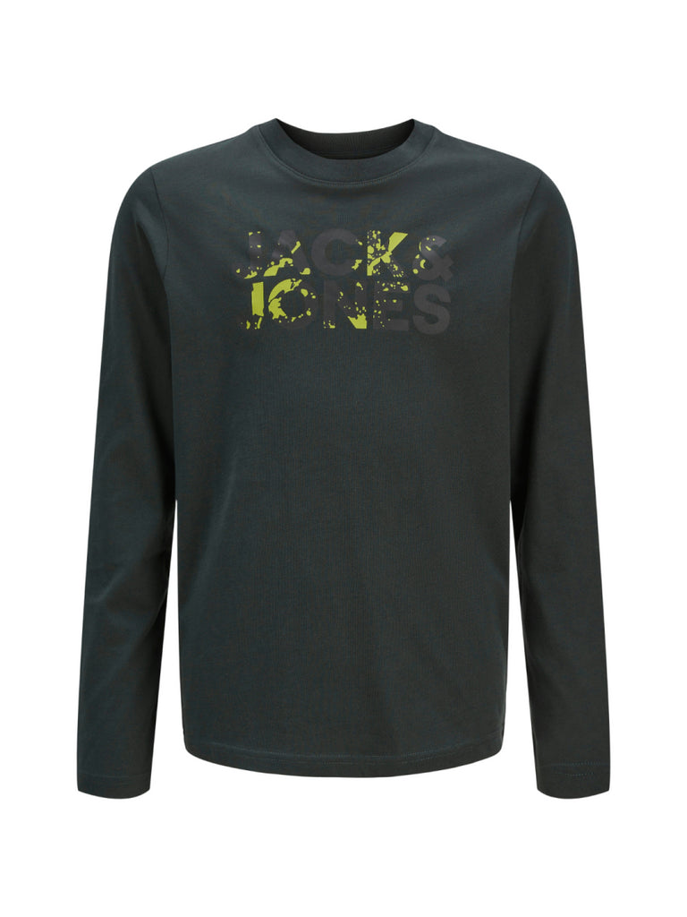 Longsleeve in het groen met jack & Jones logo voor jongens