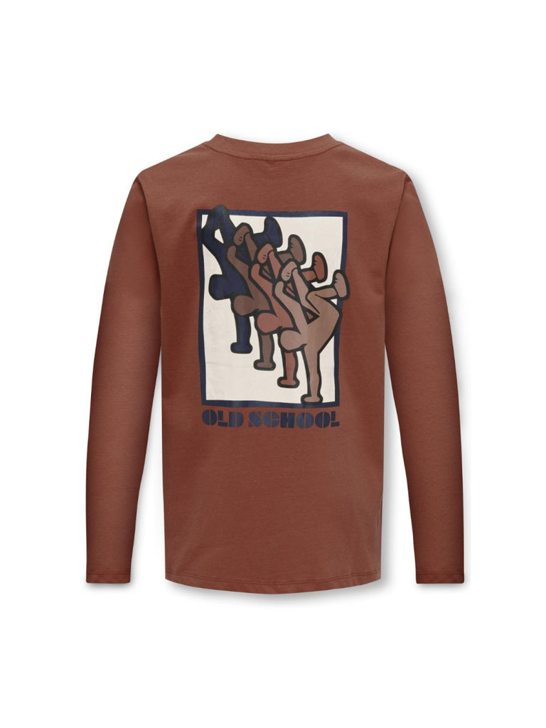 longsleeve voor jongens in bruin van Kids ONLY