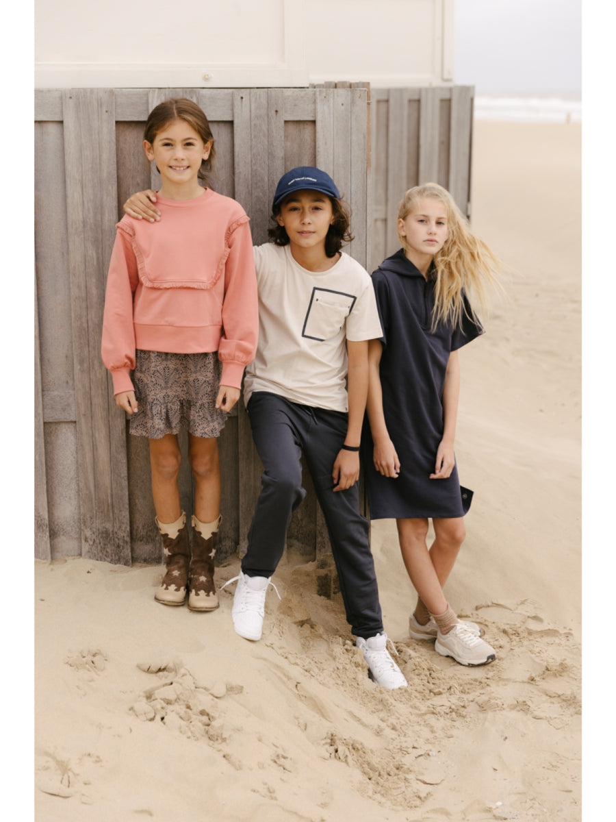 Oversized sweater in oud roze voor meisjes van Levv Labels