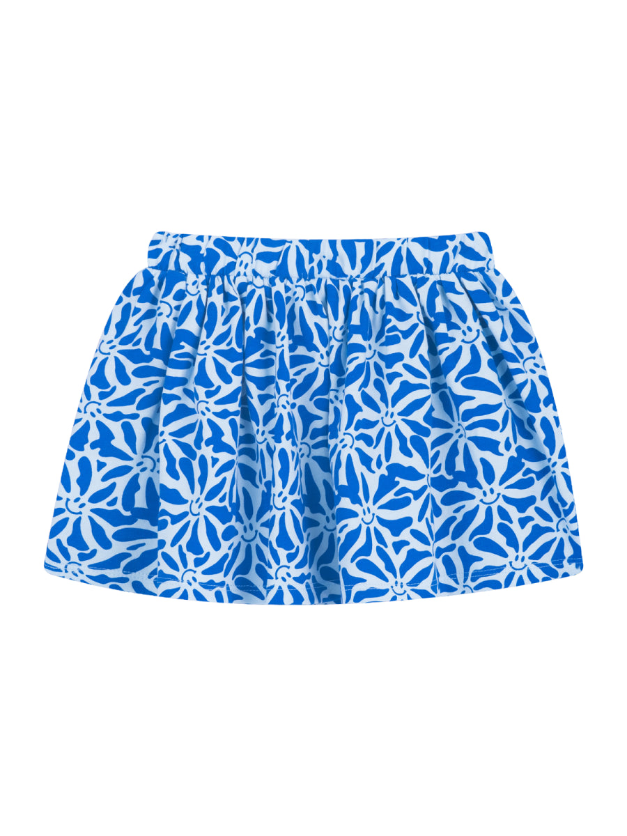 Rok voor meisjes in kobalt blauw en wit van Mini Rebels zomer 2025