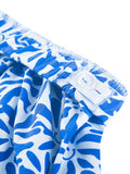 Rok voor meisjes in kobalt blauw en wit van Mini Rebels zomer 2025