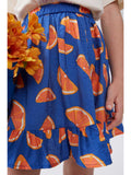 Rok met sinaasappelen print in blauw van Compania Fantastica voor meisjes