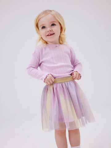 Rok met tulle voor meisjes in het roze van Name it