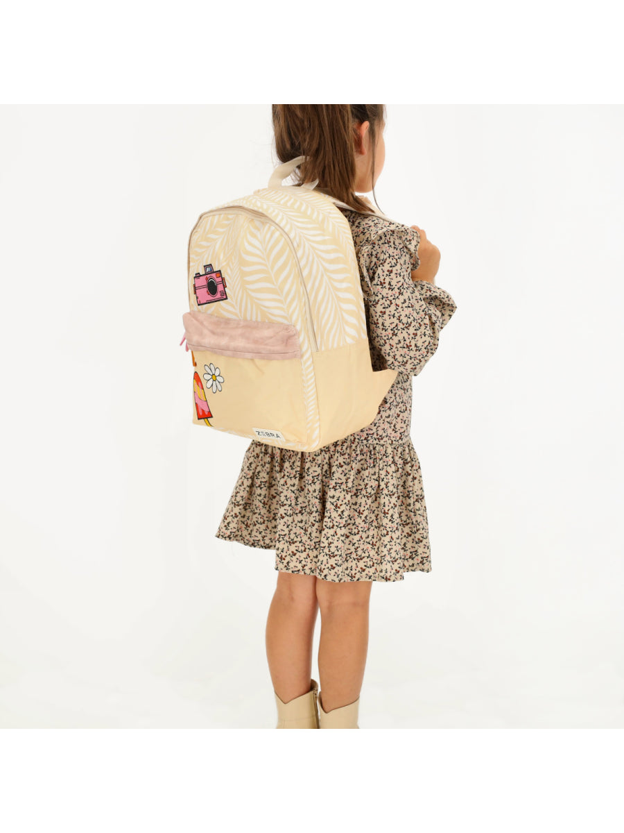 rugzak voor meisjes van Zebra Trends in het beige