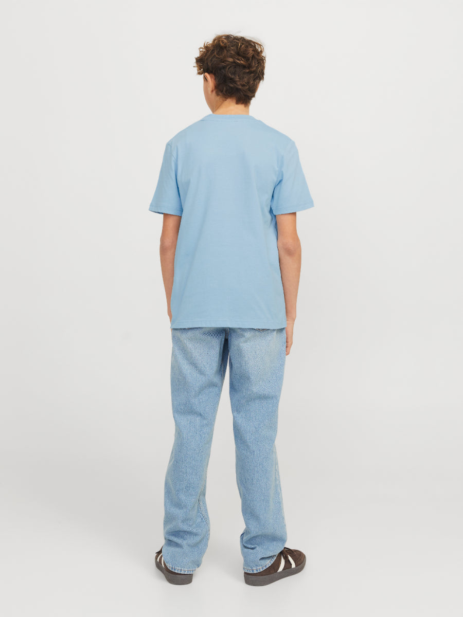 T-shirt voor jongens in het blauw van Jack and Jones junior