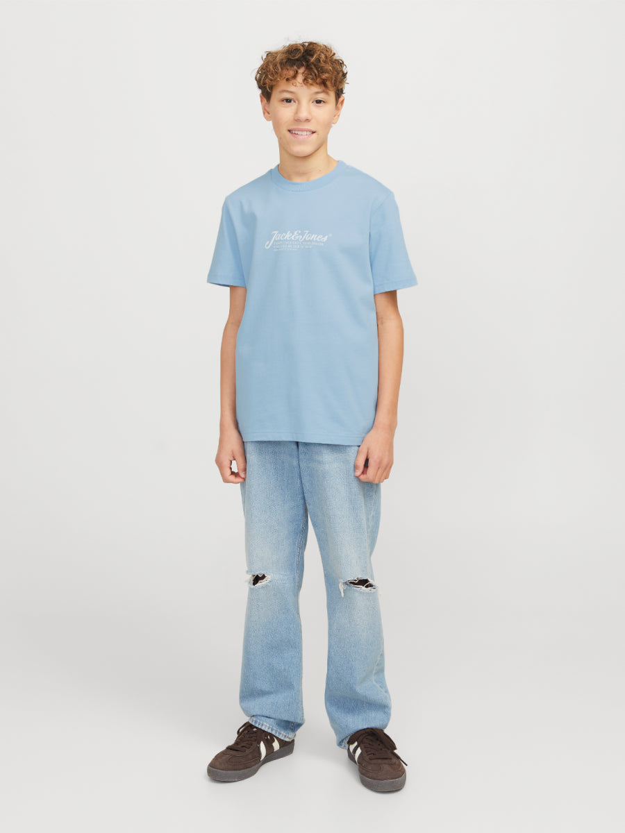 jack and jones JUNIOR t-shirt voor jongens in het blauw