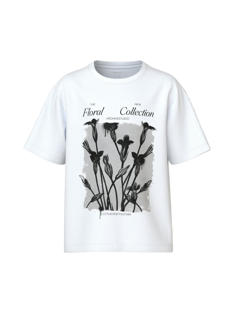 T-shirt met bloemenprint voor meisjes van Name it