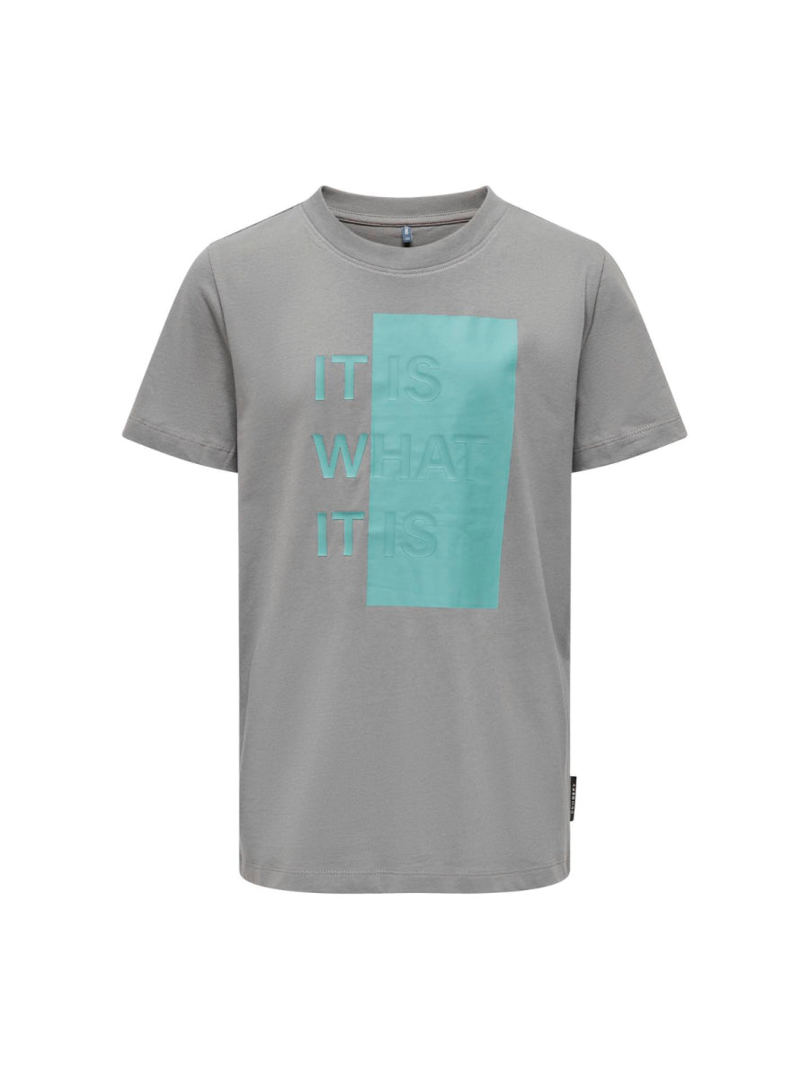 T-shirt in het grijs voor jongens van het merk Kids Only