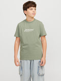 T-shirt voor jongens in het groen van Jack and Jones Junior