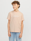 T-shirt voor jongens in peach orange van Jack and jones junior