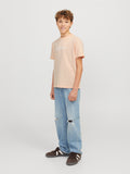 T=shirt voor jongens met korte mouwen in oranje van jack and jones junior