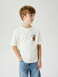 T-shirt voor jongens in het wit met rugprint van Name it