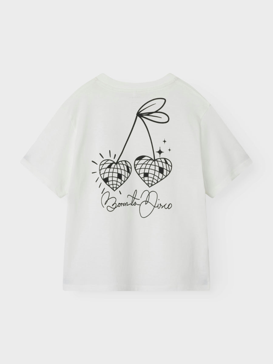t shirt voor meisjes in het wit met rugprint van name it