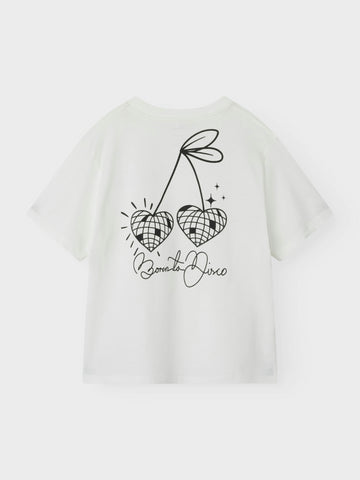 t shirt voor meisjes in het wit met rugprint van name it
