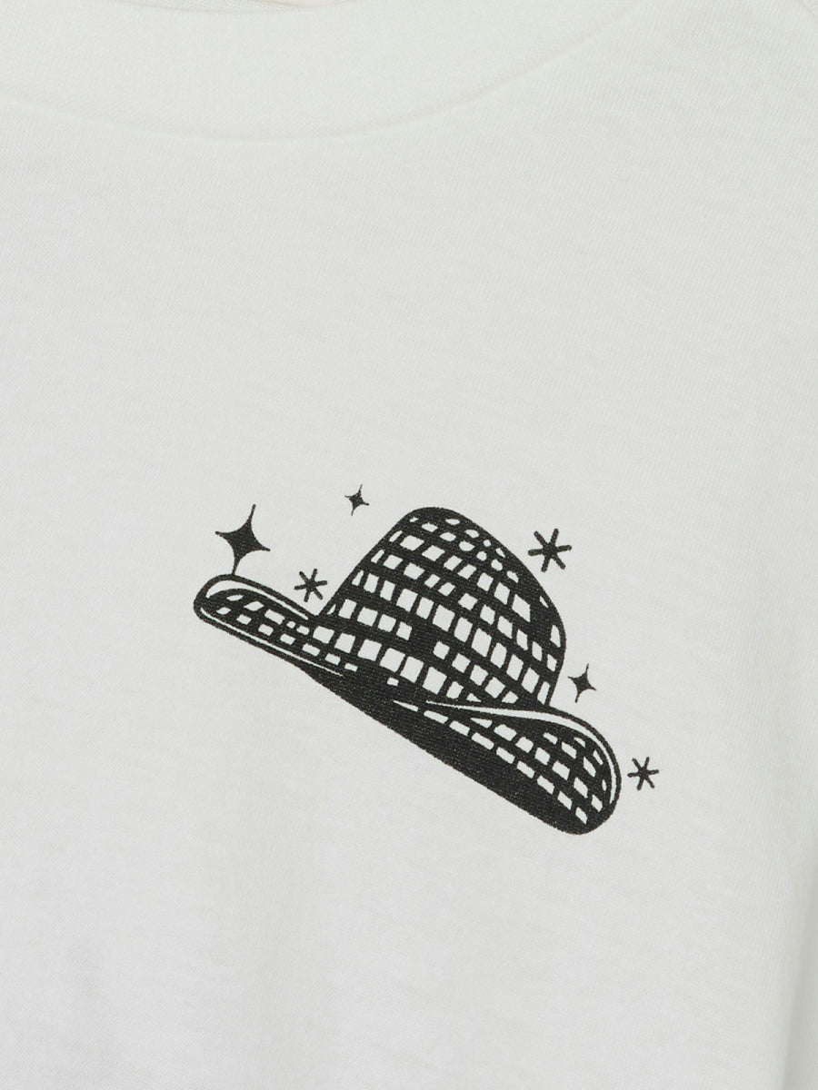 T-shirt voor meisjes met rugprint van Name it in het wit