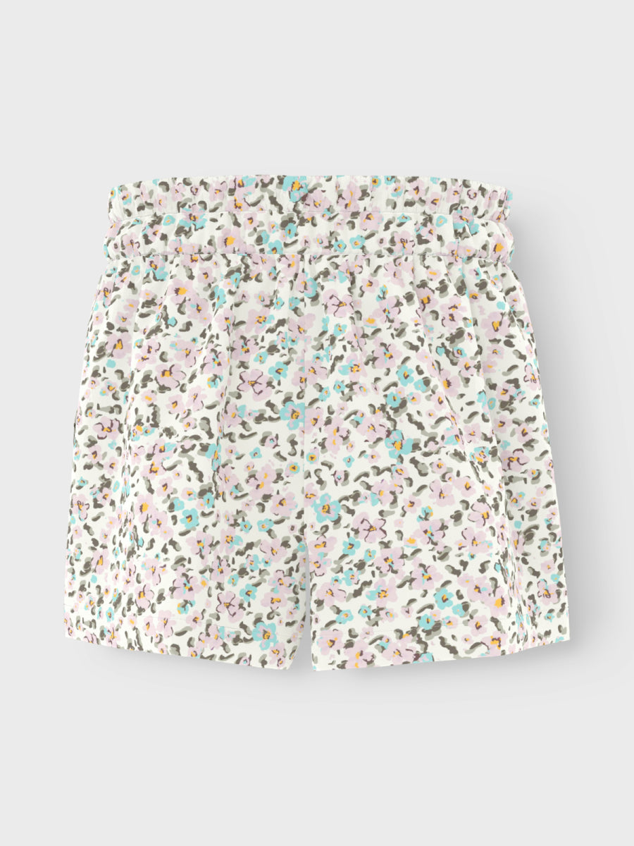 Short paperbag met bloemen motief voor meisjes van name it